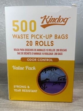 New Kindog Kinddog 500 Waste Pick-UP Bags 20 Rolls Poop Bags For Dogs